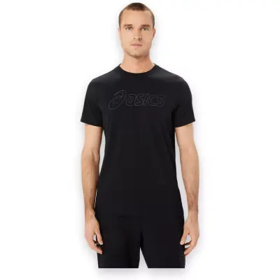 Asics 2031E188 Asics Logo Ss Tee Siyah Erkek T-Shirt - 1