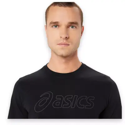 Asics 2031E188 Asics Logo Ss Tee Siyah Erkek T-Shirt - 3