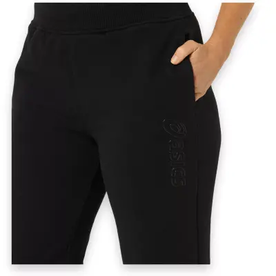 Asics 2032C844 Asics Logo Sweatpant Eşofman Alti Siyah Kadın Eşofman Altı - 4