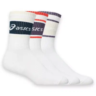 Asics 3033B879 3 Pack Asics Logo Crew Sock Çorap Beyaz Unisex Çorap - 2