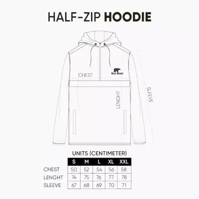 Bad Bear 19.02.27.027 Halfzip Hoodie Siyah Erkek Sweatshirt - 5