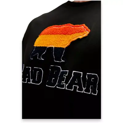 Bad Bear 23.01.07.027 Tripart Siyah Unisex T-Shirt - 5