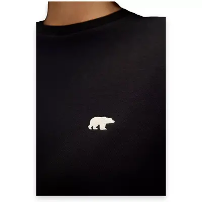 Bad Bear 23.04.12.001 Basic Crewneck Sweat Siyah Kadın Sweatshirt - 2