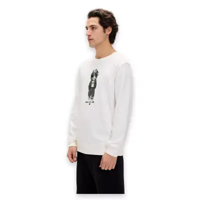 Bad Bear 24.02.12.019 Gator Crewneck Sweat Beyaz Erkek Sweatshirt - 2