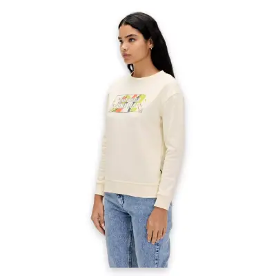 Bad Bear 24.04.12.002 Re-Carina Crewneck KırıkBeyaz UN Sweatshirt - 2