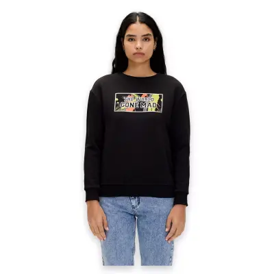 Bad Bear 24.04.12.002 Re-Carina Crewneck Siyah Unisex Sweatshirt - 1