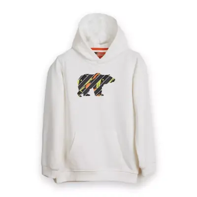 Bad Bear 24.06.12.009 Mono Hoodie Jr Beyaz Erkek Çocuk Sweatshirt - 1