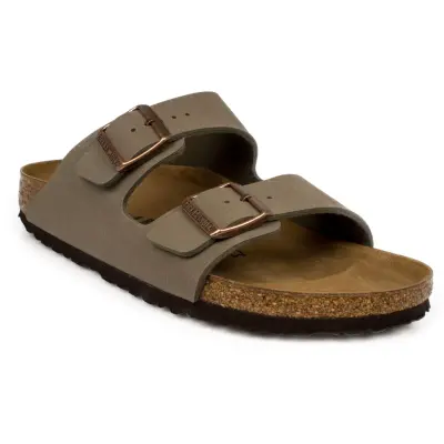 Birkenstock Arizona Bs Gri Çift Toka Erkek Terlik 