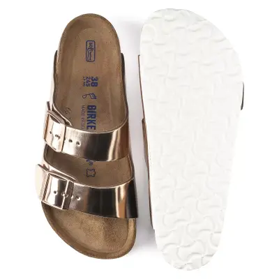 Birkenstock Arizona Sfb Nl Metallic Bronz Kadın Terlik - 5