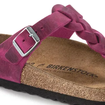 Birkenstock Gizeh Leoi Braided Parmakarası Fuşya Kadın Terlik - 4