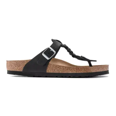 Birkenstock Gizeh Leoi Braided Parmakarası Siyah Kadın Terlik - 2