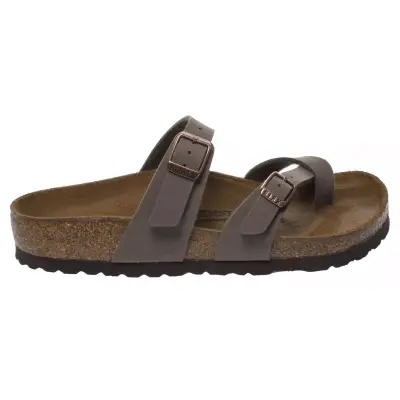 Birkenstock Mayari Parmak Arasi Kahverengi Nubuk Kadın Terlik - 2