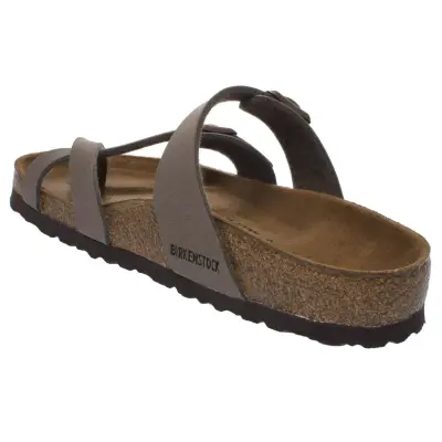 Birkenstock Mayari Parmak Arasi Kahverengi Nubuk Kadın Terlik - 4