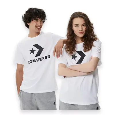 Converse 10025458 Go-To Star Chevronlogo Standardf Beyaz Unisex T-Shirt 