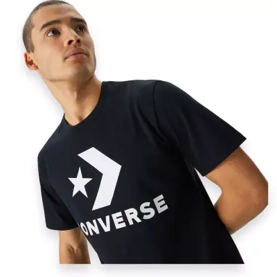 Converse 10025458 Go-To Star Chevronlogo Standardf Siyah Unisex T-Shirt - 2