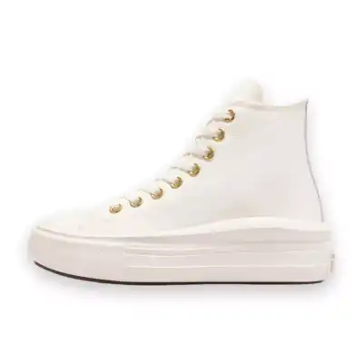 Converse A08384C Ctas Move Hi Egret/Metallic Light Gold Sneakers Beyaz Unisex Ayakkabı - 4