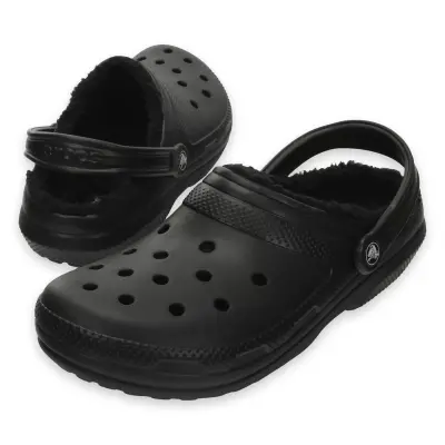 Crocs 203591Z Classic Lined Clog Siyah Kadın Terlik - 4