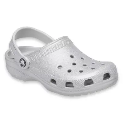 Crocs 206993 Classic Glitter Clog K Gümüş Çocuk Terlik - 1