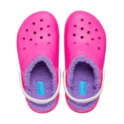 Crocs 207009 Classic Lined Clog T Pembe Çocuk Terlik - 3