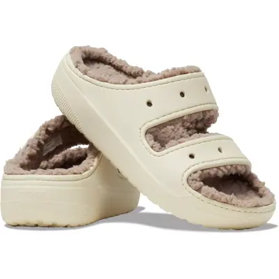 Crocs 207446 Classic Cozzzy Sandal Krem Unisex Terlik - 4