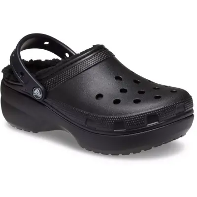 Crocs 207938 Classic Platform Lined Clog W Siyah Kadın Terlik 