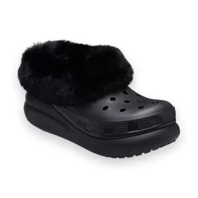 Crocs 208446Z Furever Crush Siyah Kadın Terlik 