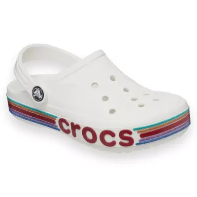 Crocs 209730 Bayaband Rainbow Glitter Clg K Beyaz Çocuk Terlik - 1