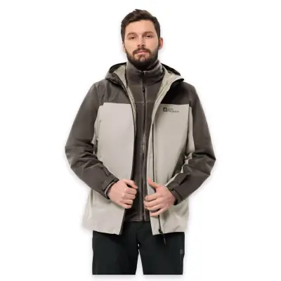 Jack Wolfskin 1115311 Taubenberg 3In1 Jkt M Açık Yeşil Erkek Mont - 1