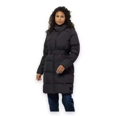 Jack Wolfskin 1206132 Frozen Lake Coat W Windproof Water Repellent Mont Siyah Kadın Mont - 1