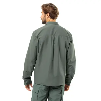 Jack Wolfskin 1404101 Barrier L/S M Gömlek Yeşil Erkek Gömlek - 2