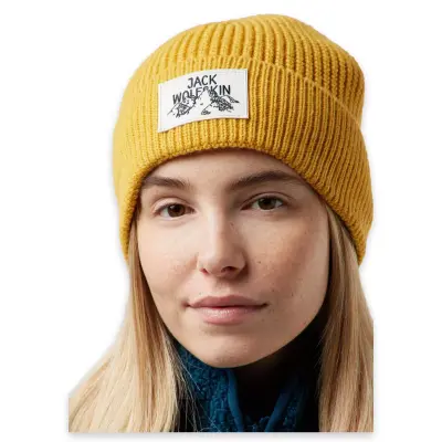 Jack Wolfskin A61610 Badge Beanie Bere Sarı Unisex Bere - 4