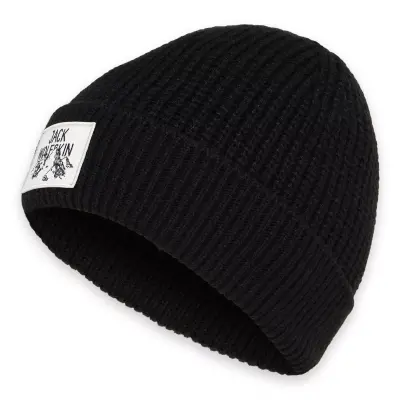 Jack Wolfskin A61610 Badge Beanie Bere Siyah Unisex Bere 