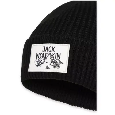 Jack Wolfskin A61610 Badge Beanie Bere Siyah Unisex Bere - 2