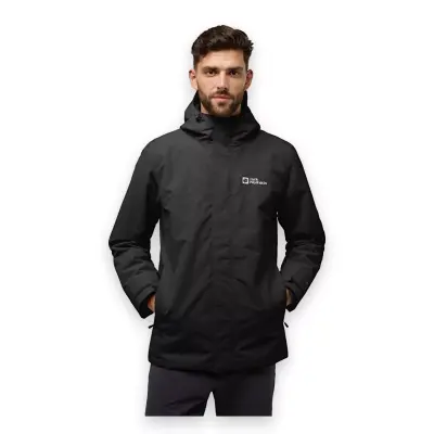 Jack Wolfskin A61864 Altenberg 3In1 Jkt M Siyah Erkek Mont - 1