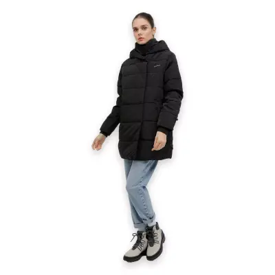 Lumberjack 4W Wl Karina 3Sn36 4Pr Water Repellent Mont Siyah Kadın Mont - 5