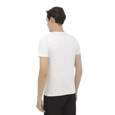 Lumberjack Ct111 Basic Modal V Neck Beyaz-Siyah Erkek T-Shirt - 4