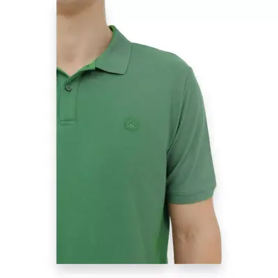 Lumberjack Ct953 101079283 Basic Polo Yeşil Erkek T-Shirt - 3