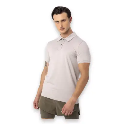 Merrell Pro Polo Yaka Kısa Kollu Açık Gri Erkek T-Shirt - 2