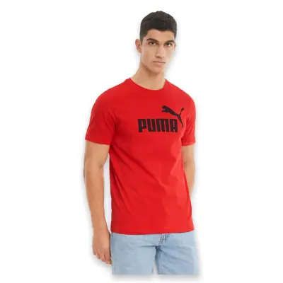 Puma 586666 Ess Logo Tee Siyah Erkek T-Shirt - 1