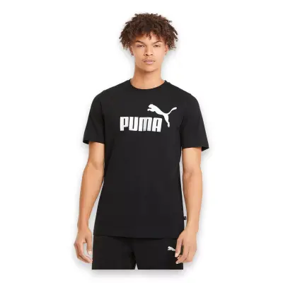 Puma 586666 Ess Logo Tee Siyah Erkek T-Shirt 