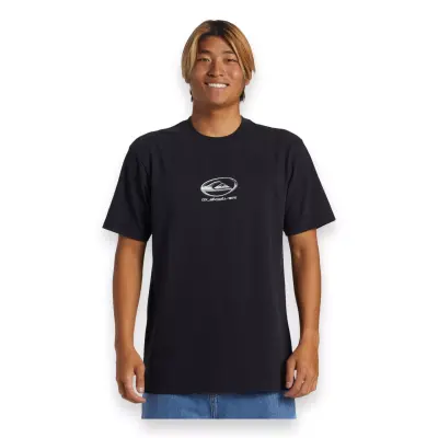 Quiksilver Aqyzt09545 Chrome Logo Ss Stn Siyah Erkek T-Shirt - 1