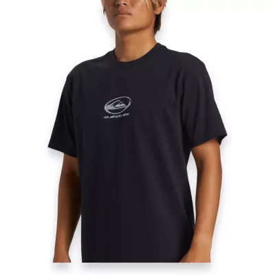 Quiksilver Aqyzt09545 Chrome Logo Ss Stn Siyah Erkek T-Shirt - 3