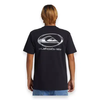 Quiksilver Aqyzt09545 Chrome Logo Ss Stn Siyah Erkek T-Shirt - 5