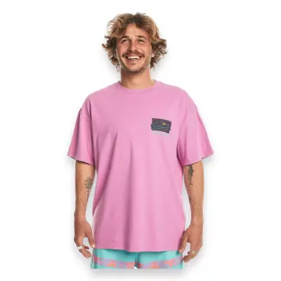 Quiksilver Eqyzt07653 Spin Cycle Ss Pembe Erkek T-Shirt - 1