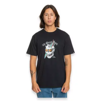 Quiksilver Eqyzt07674 One Last Surf Ss Siyah Erkek T-Shirt - 1