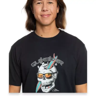 Quiksilver Eqyzt07674 One Last Surf Ss Siyah Erkek T-Shirt - 4