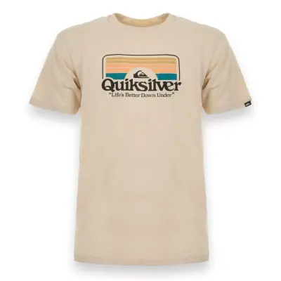 Quiksilver Eqyzt07678 Step Inside Ss Krem Erkek T-Shirt - 1