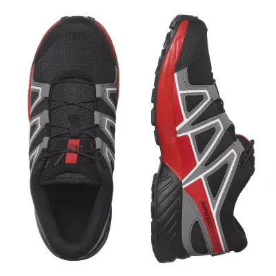 Salomon 404820 Speedcross J Siyah-Kırmızı Erkek Çocuk Ayakkabı - 3