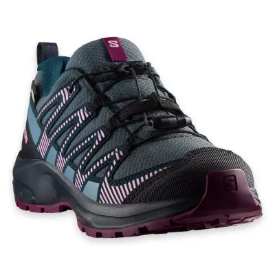 Salomon 414339 F Xa Pro V8 Cswp J Siyah-Mor Çocuk Ayakkabı 