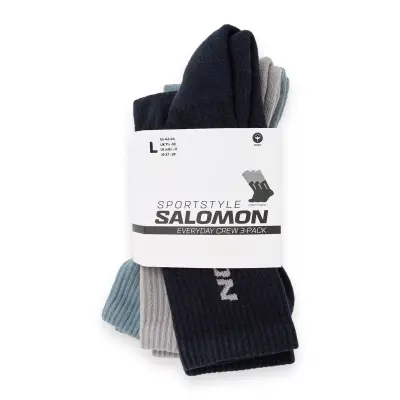 Salomon Lc2086000 Everyday Crew 3-Pack Çorap Çok Renkli Unisex Çorap - 5